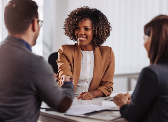 a corporate handshake
